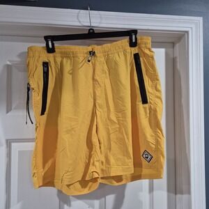 Outdoor Afro x REI Co-op Shorts Mens XL Yellow Hiking Nylon Trail Lightweight